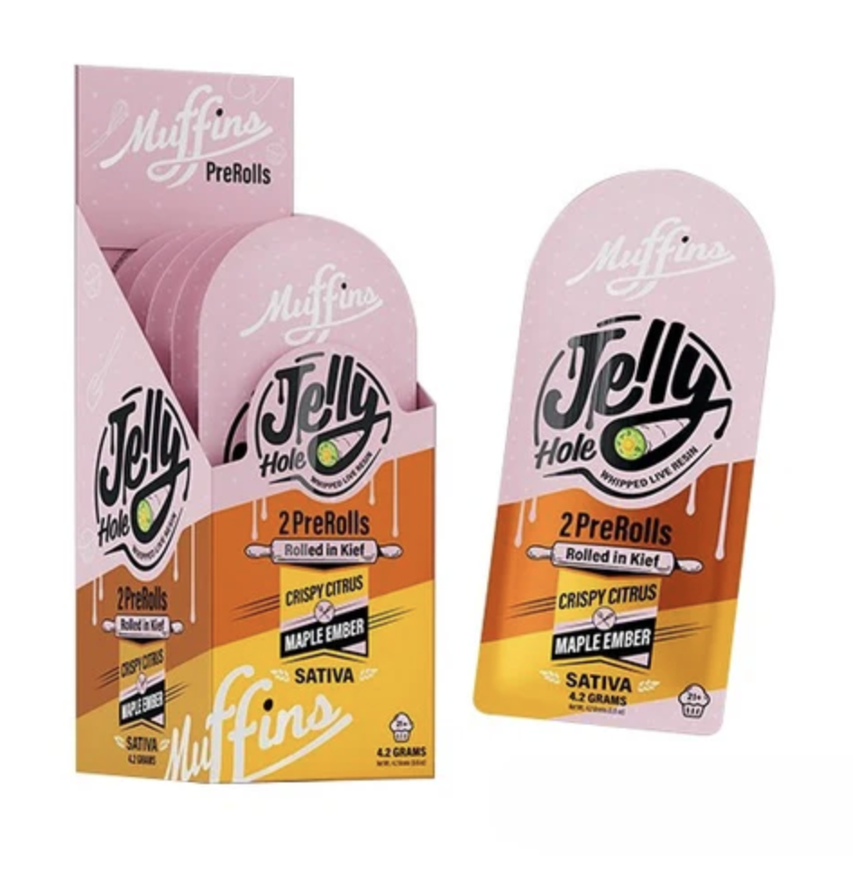 Muffins THC-A Jelly Hole Whipped Live Budder Pre-Rolls 2 X 2.1G Each | Crispy Citrus (sativa)
